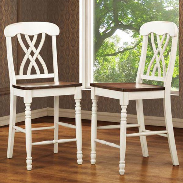 24-Inch Counter Height Chairs, Set of Two, image 1